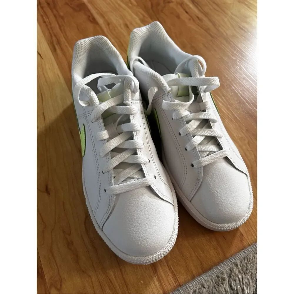 Nike Women's Court Royale Tennis Shoes White Barely Volt Size 7